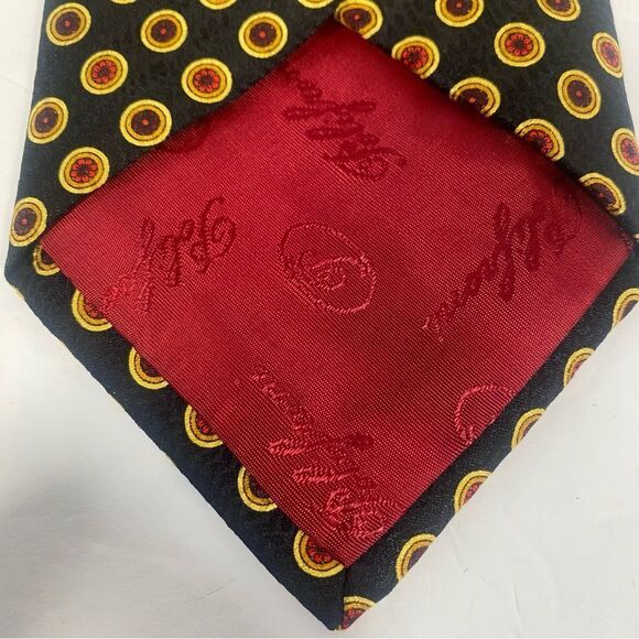 Polifroni Milano 100% Silk Red Gold and Black Baroque Style Design Tie - Picture 4 of 5